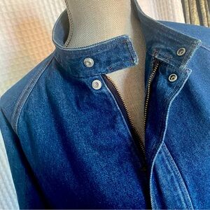 Classic Jean Jacket Wrangler Motorcycle denim dark Blue Looks great on